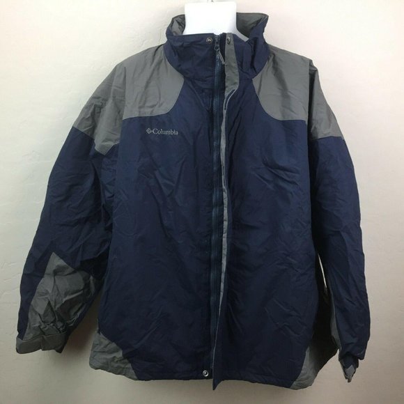 Columbia Mens Windbreaker Coat Jacket Navy Blue